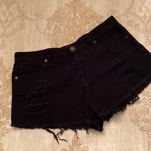 🖤 Black Craft Midnight Denim Shorts 27 - Picture 9 of 13